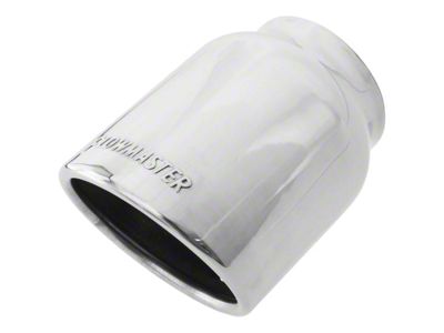 Flowmaster Rolled Angle Exhaust Tip; 4-Inch; Polished (Fits 3-Inch Tailpipe)