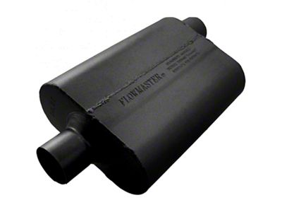 Flowmaster 40 Series Center/Offset Oval Muffler; 2.50-Inch Inlet/2.50-Inch Outlet (Universal; Some Adaptation May Be Required)