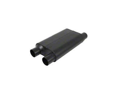 Flowmaster 80 Series Offset/Dual Out Oval Muffler; 2.50-Inch Inlet/2.50-Inch Outlet (Universal; Some Adaptation May Be Required)