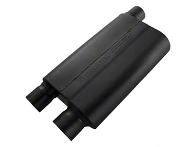 Flowmaster 80 Series Offset/Dual Out Oval Muffler; 3-Inch Inlet/2.50-Inch Outlet (Universal; Some Adaptation May Be Required)