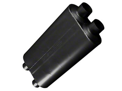 Flowmaster Super 50 Series Big Block Dual In/Dual Out Oval Muffler; 2.75-Inch Inlet/2.50-Inch Outlet (Universal; Some Adaptation May Be Required)