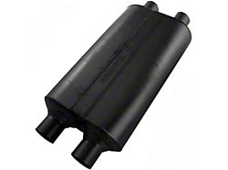 Flowmaster Super 50 Series Dual In/Dual Out Oval Muffler; 2.25-Inch Inlet/2.25-Inch Outlet (Universal; Some Adaptation May Be Required)