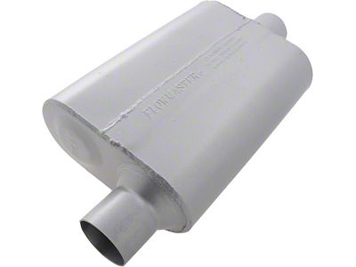 Flowmaster Muffler, 2.5, Offset In/Center Out, 50 Series Flow