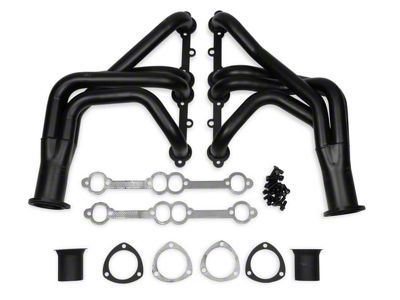 Flowtech 1-5/8-Inch Long Tube Headers; Black Painted (63-74 Small Block V8 Corvette C2 & C3)