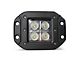 Flush Mount Cube Fog Light w/ 4 LED's, Chrome Outer Reflector, Flood Light
