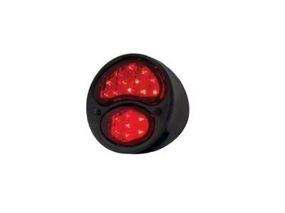 12-Volt LED Tail Light; Black Housing; Red Lens; Passenger Side (28-31 Model A)