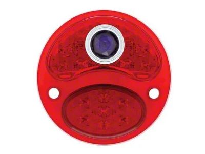 12-Volt LED Tail Light Lens with Blue Dot; Passenger Side (28-31 Model A)