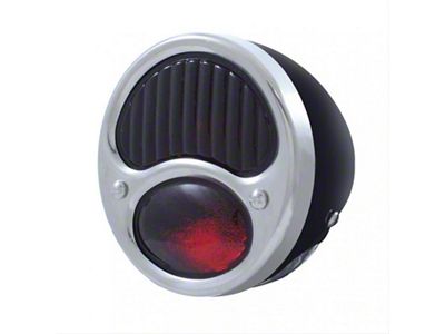 12-Volt Tail Light; Black Housing; Red Lens; Driver Side (28-31 Model A)