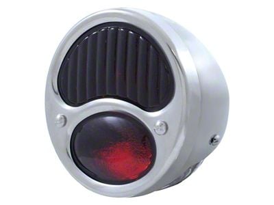 12-Volt Tail Light; Stainless Housing; Red Lens; Driver Side (28-31 Model A)