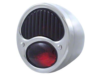 12-Volt Tail Light; Stainless Housing; Red Lens; Passenger Side (28-31 Model A)