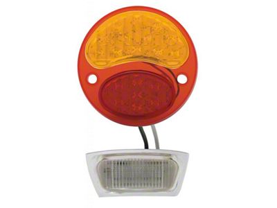 6-Volt LED Tail Light; Red and Amber Lens; Driver Side (28-31 Model A)