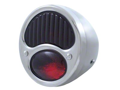 6-Volt Tail Light; Stainless Housing; Red Lens; Passenger Side (28-31 Model A)