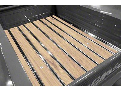 Bed-in-a-Box Floor Kit; Pre-Drilled; Red Oak Wood; Polished Stainless Punched Bed Strips (28-31 Model AA)
