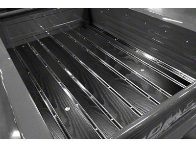 BedWood-X Floor Kit; Pre-Drilled; Carbon Series Wood; Polished Stainless Punched Bed Strips (28-31 Model AA)