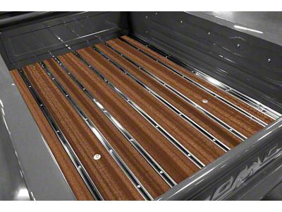BedWood-X Floor Kit; Pre-Drilled; Sapele Wood; HydroSatin Finish; Polished Stainless Polished Stainless Punched Bed Strips (28-31 Model AA)