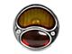 Doulamp Tail Light with License Plate Light; Polished Stainless Steel Housing; Amber/Red Lens; Driver Side (28-31 Model A)