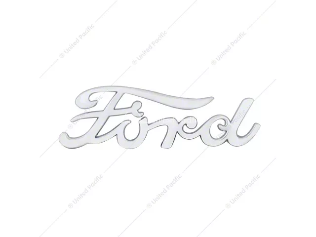 Ford Script Side Handle Ecklers Hood Side Emblem; Ford Script (1939 Ford Car, Ford Truck)