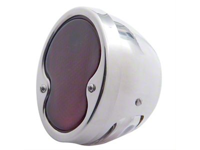 Tail Light; Stainless Steel Housing; Red Lens; Driver Side (1932 Ford Car, Ford Truck)
