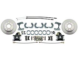 Ford 9-Inch Rear End Disc Brake Conversion Kit with E-Brake; Black Calipers (59-74 Galaxie, Galaxie 500)