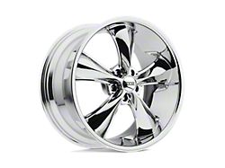 Foose Legend Chrome Wheel; 17x8; 1mm Offset (64-73 Mustang)