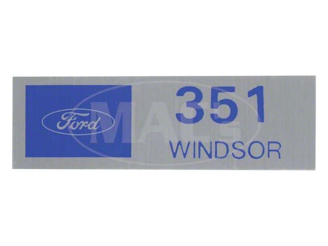 Ford 351 W Valve Cover Decal