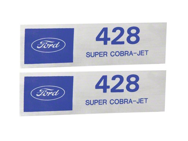 Ford 428 Super Cobra Jet Valve Cover Decals