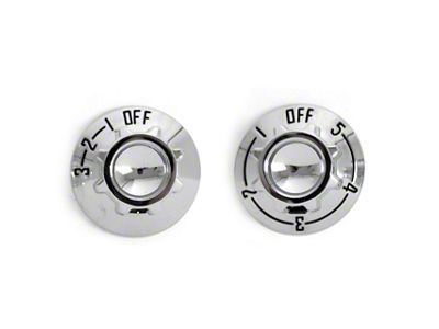 Air Conditioner Fan and Temperature Knob Set For Underdash Hang-On Unit (64-65 Falcon)