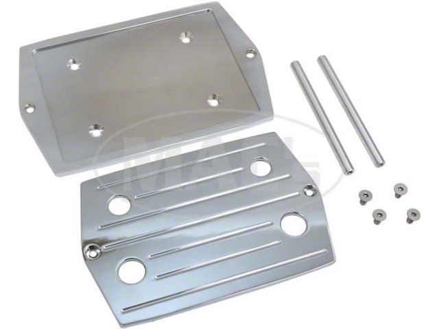 Ford Aluminum Polished Ball Milled Optima Battery Tray, 1955-1979