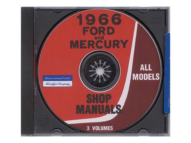 1966 Ford and Mercury Manuals; 3 Volumes (CD-ROM)