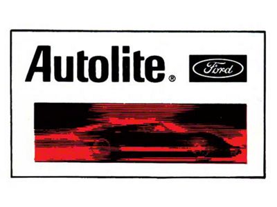 Ford Autolite Decal, 1-1/2 x 2-1/2