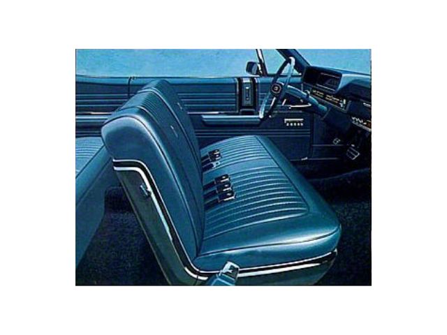 Ford Bench Seat Upholstery, Set, Front & Rear, Vinyl, Fastback, Galaxie, 1968 (2-Door Fastback)