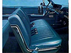 Ford Bench Seat Upholstery, Set, Front & Rear, Vinyl, Fastback, Galaxie, 1968 (2-Door Fastback)