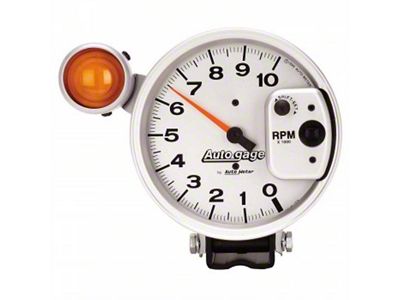 Auto Meter Auto Gage Series 5-Inch Pedestal Tachometer with Shift Light; 0-10000 RPM