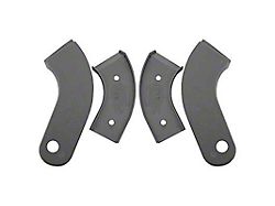 Ford Bucket Seat Hinge Covers, Inners & Outers, Black, Set,Falcon, Galaxie, Thunderbird, Comet, 1961-1965