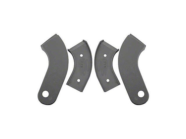 Ford Bucket Seat Hinge Covers, Inners & Outers, Black, Set,Falcon, Galaxie, Thunderbird, Comet, 1961-1965