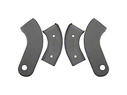 Ford Bucket Seat Hinge Covers, Inners & Outers, Black, Set,Falcon, Galaxie, Thunderbird, Comet, 1961-1965