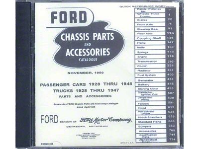 1928-1948 Ford Passenger Car Chassis Parts and Accessories Catalogue (CD-ROM)