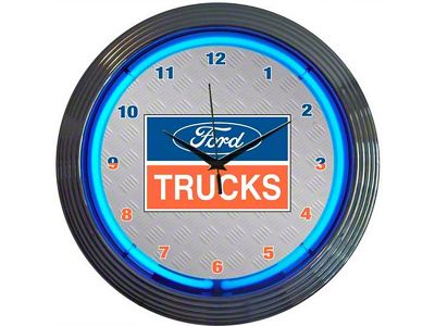 Ford Clock, Blue Neon, Ford Trucks Design