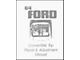 Ford Convertible Top Repair Adjustment Manual - 8 Pages, 1964