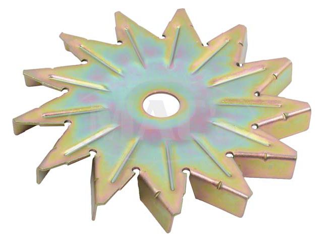 Ford Falcon Alternator Fan, Gold Zinc Dichromate, 13 Blades, Before 11/1/1969 (Before 11/1/69)