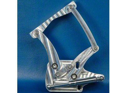 Ford Falcon Billet Aluminum Hood Hinges, Machine Finish, 1964-1965