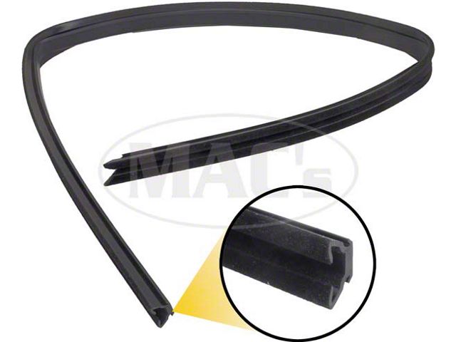 Ford Full Size F-Series Door Window Glass Run Division Bar Weatherstrip, 1967-1972 (Full Size F Series)