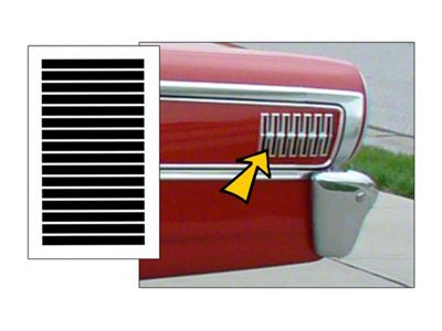 Ford Galaxie Hash Marks Decal Kit, 1963