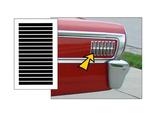 Ford Galaxie Hash Marks Decal Kit, 1963