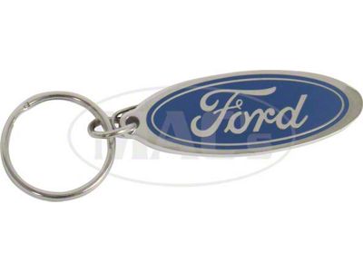 Ford Key Chain,Oval,With Ford Blue Oval Logo