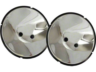 Ford Model A Headlight Reflector, 2-Bulb Style, Aluminum Finish