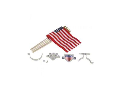 Ford Model T Flag Set, Chrome, 5 Flags