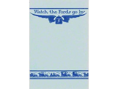 Ford Motor Cars 1909 Watch Fords Go By - 30 Pages - 30 Illustrations