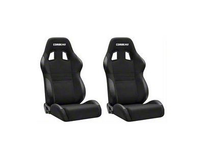 Corbeau A4 Wide Seats, Black Cloth