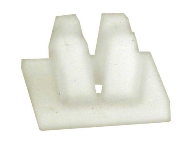 Ford Mustang Front License Plate Nut Fastener - Self-Threading - White Plastic